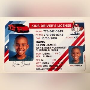 Custom Kids NoveltyCard – Personalized Child ID Card | Fun Novelty Gift